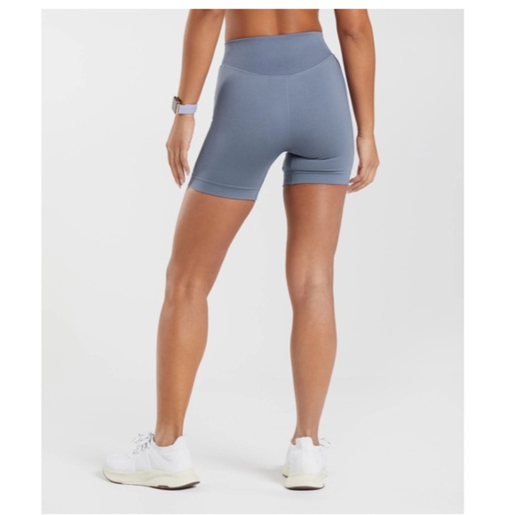 GYMSHARK Sweat Seamless Women’s Gym Shorts Evening Blue Size Medium (Estimated) - Picture 2 of 6
